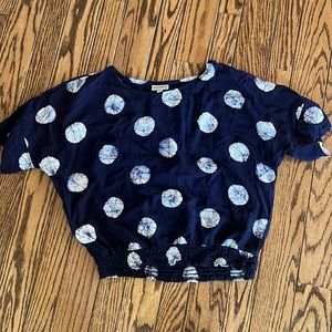 Anthro size S polka dot shirt, brand “the odells”